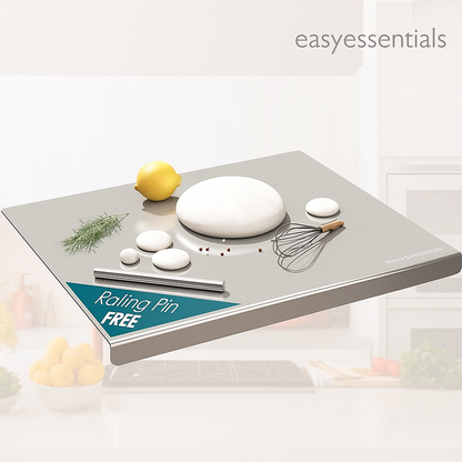 Stainless Steel Cutting Board with Free Rolling Pin