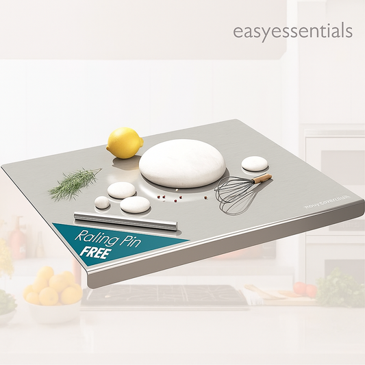 Stainless Steel Cutting Board with Free Rolling Pin