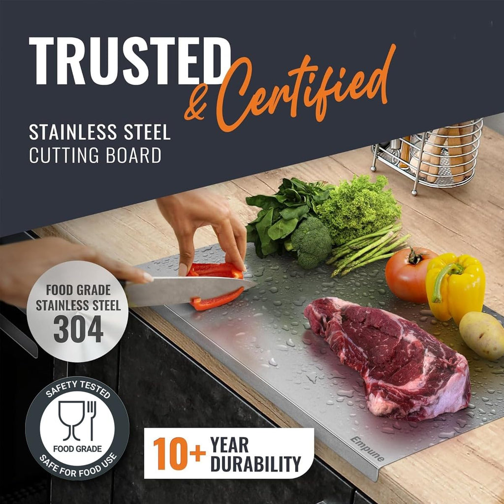 Multi-Purpose Stainless Steel Cutting Board