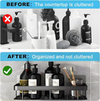 2-Tier Aluminium Bathroom Wall Mounted Storage Rack