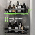 2-Tier Aluminium Bathroom Wall Mounted Storage Rack