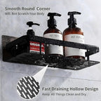 2-Tier Aluminium Bathroom Wall Mounted Storage Rack